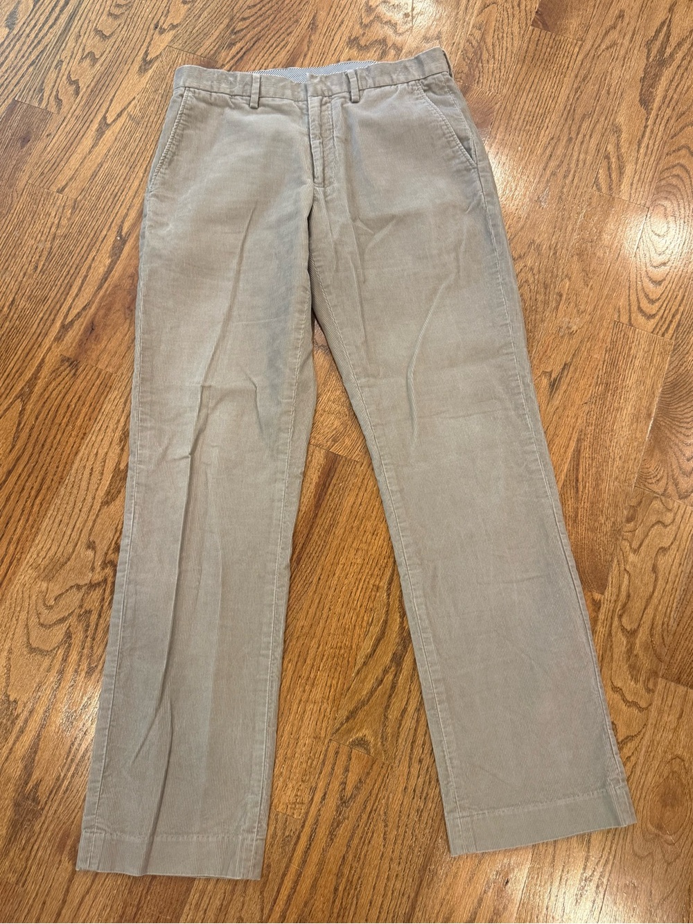 Men's Classic Straight-Leg Pants corduroy in Light Taupe J. crew 31x32